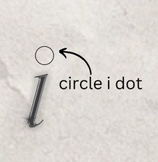 Handwriting analysis is used to enhance creativity. How to circle i dot for creativity.